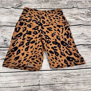 Booty by Brabants Leopard Print Tight Fit High Rise Bike Shorts OSFM